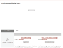 Tablet Screenshot of easternmanilahotel.com